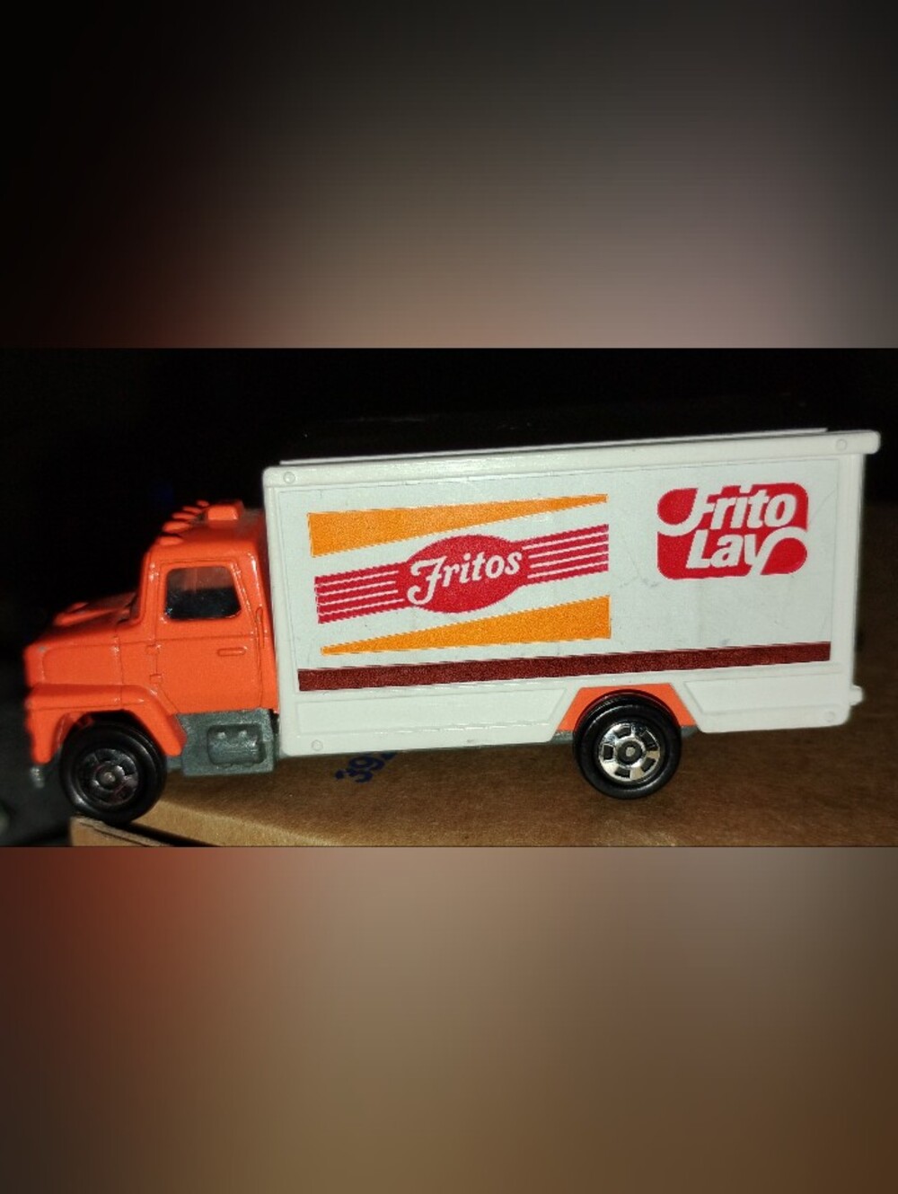 Vintage 1980's Tomy Orange Pocket Car #F62 FORD TRUCK FRITOS LAY 1/64 Scale